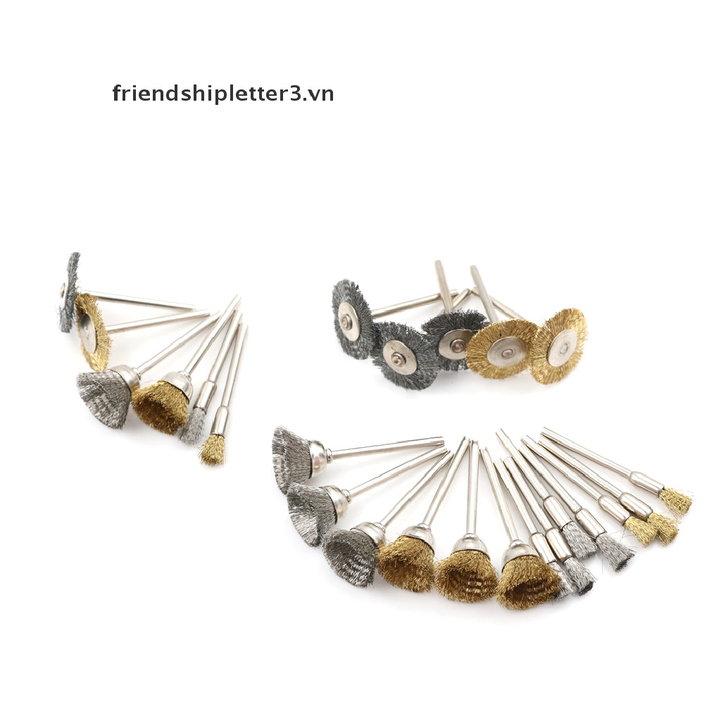 Set 24 Chổi Sợi Đồng Thau Dành Cho Máy Đánh Bóng Điện Set 24 Dây Cước Đồng Thau + 24 Cọ Đánh Bóng Chuyên Dụng 2