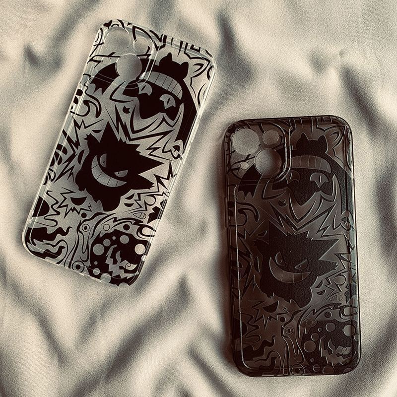 Ốp Điện Thoại Silicon Dẻo In Hình Gengar Hoạt Hình Cho iPhone 13 / 14 Promax 12 / 11 XR XS 7 / 8P P7QX