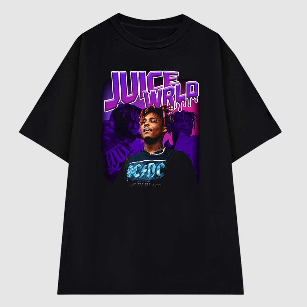 Áo thun form rộng tay lỡ vải cotton 4 CHIỀU in hình rapper JUICE WRLD - Áo phông hip hop unisex Gokis Fashion LX28