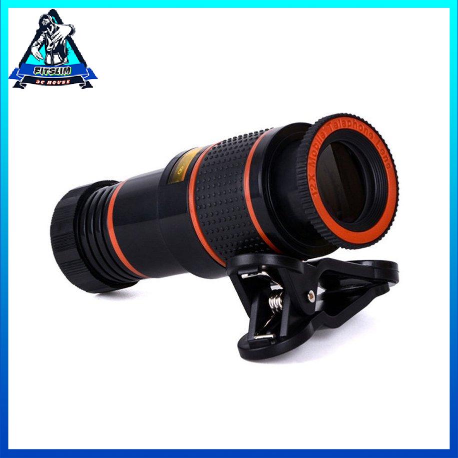 Ống kính máy ảnh điện thoại di động tele zoom 12X Kẹp thiên văn bên ngoài [S/9]