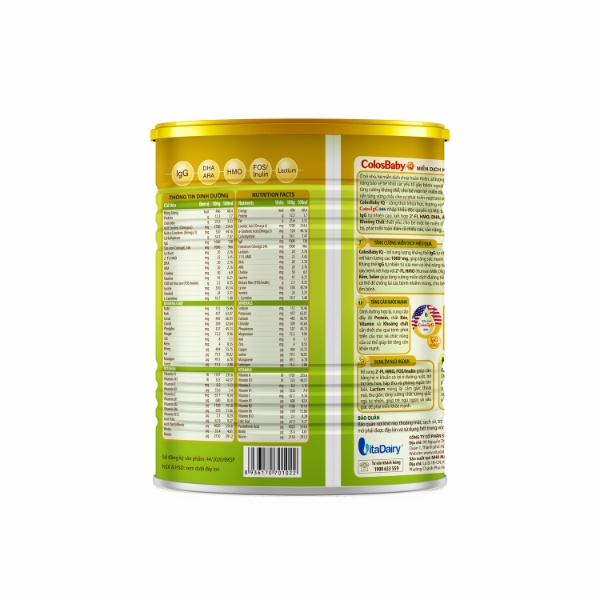 Sữa bột Colosbaby IQ Gold 0 + 400g hỗ trợ phát triển trí não, tăng cường miễn dịch khỏe cho bé - VitaDairy