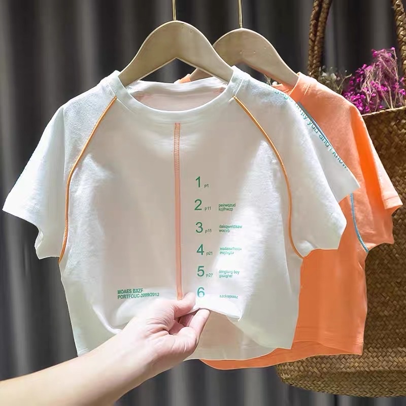 Áo Cộc Tay Cho Bé Trai In Hình Số Đếm, Áo Phông Hè Chất Cotton Thoáng Mát Cho Bé Từ 6-27kg MOOBABY SHOP