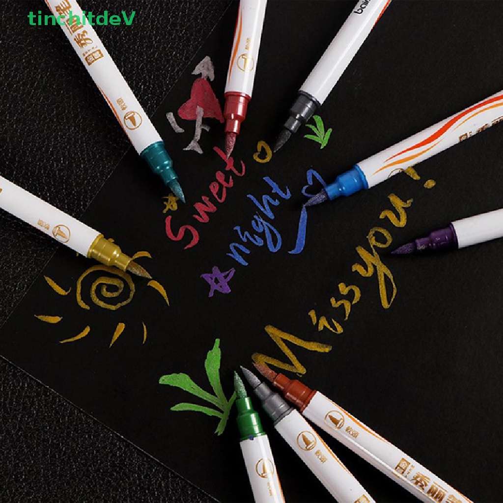 [TinchitdeV] Bút Đánh Dấu Hai Màu Hai Đầu Bằng Bọt Xốp Nhanh Khô Vĩnh Viễn Vẽ Tranh Nghệ Thuật Thời Trang Cho Trẻ Em [Mới]