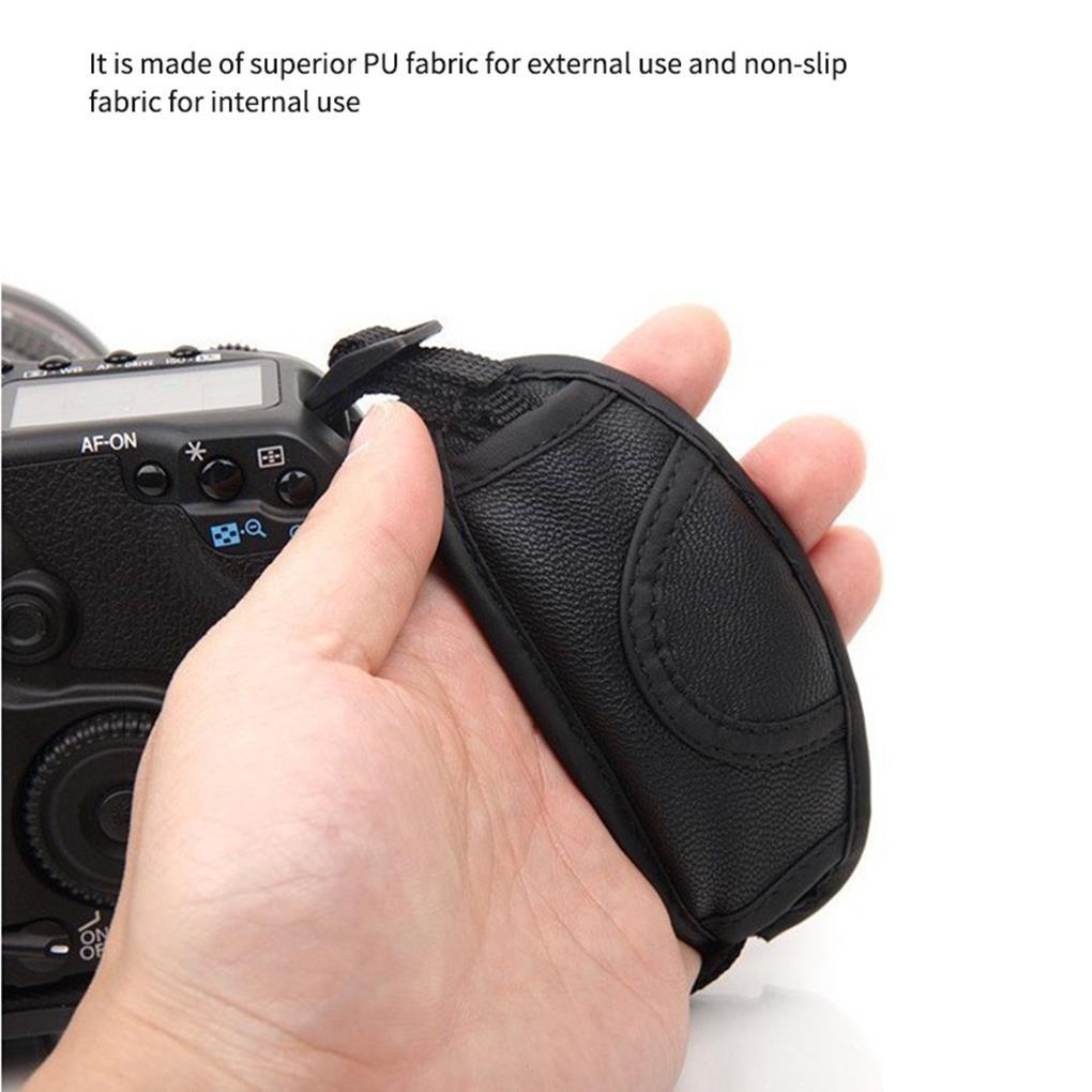 Dây Đeo Cổ Tay Bằng Da Chống Nước Có Lỗ Vít Điều Chỉnh Được Cho Máy Ảnh DSLR