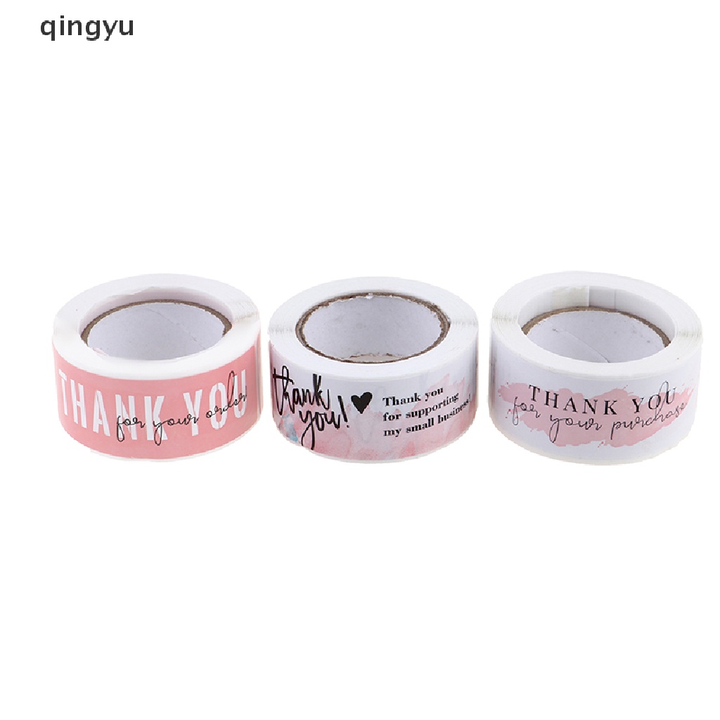 Set 120 Nhãn Dán Trang Trí Niêm Phong Bao Thư In Chữ Thank You