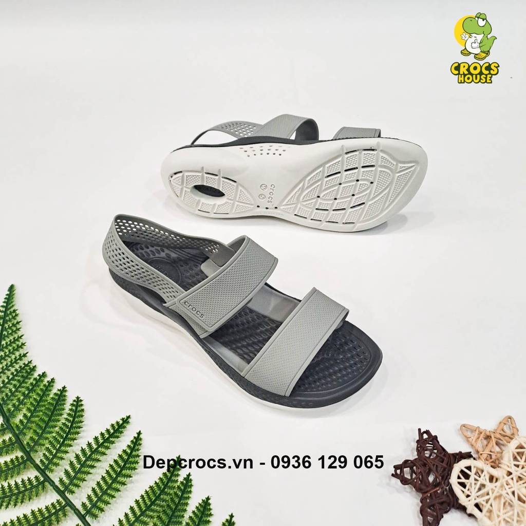 Sandal crocs literide 360 nữ đế lượn sóng siêu nhẹ và êm chân, xăng đan crocs nữ cao cấp, nhựa EVA - Crocs House