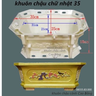 Khuôn đúc chậu chữ nhật 35