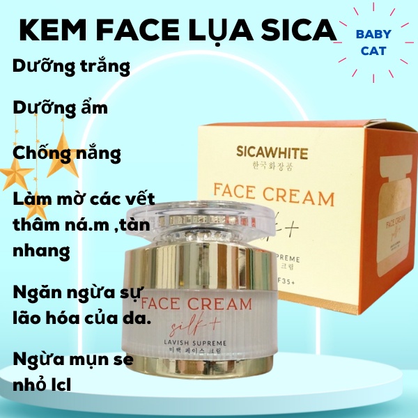 Face silk, kem face Lụa sica white dưỡng da cao cấp Dành Cho Da Dầu Lớn