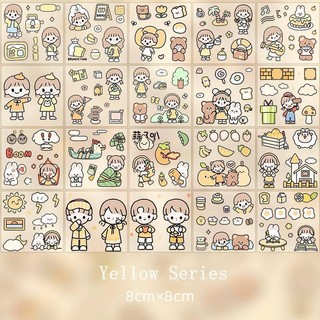 Miếng sticker cute dán vở, bình nước DIY