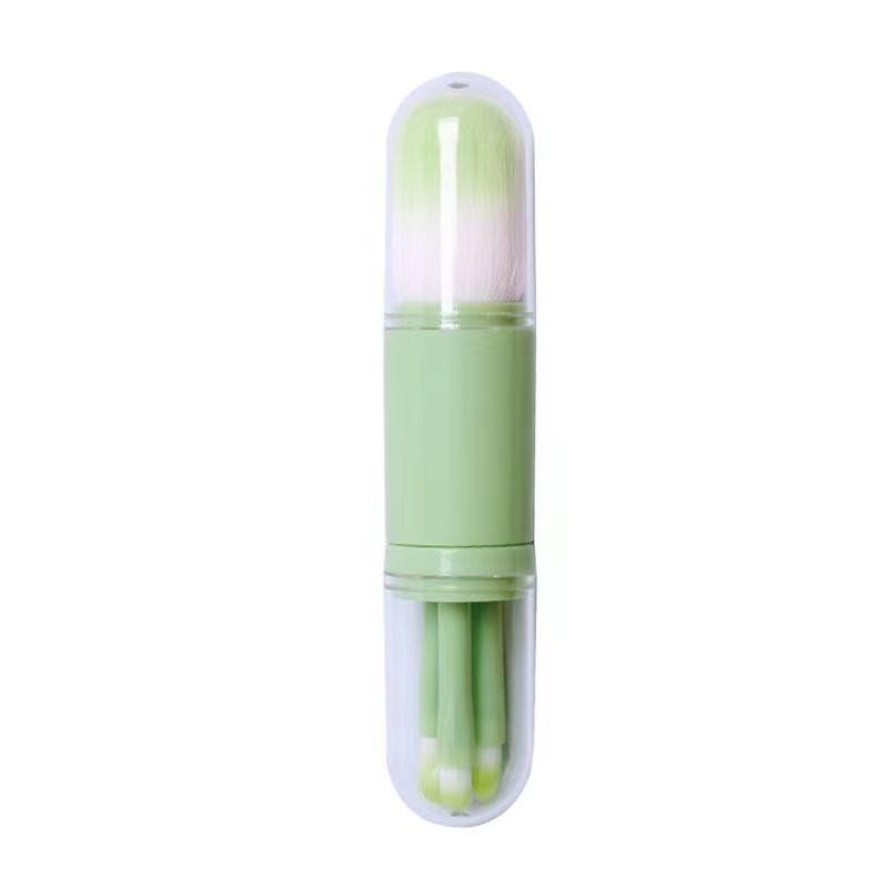 Cọ Trang Điểm Mắt Bốn Trong Một Mini Có Thể Thu Gọn Tiện Lợi