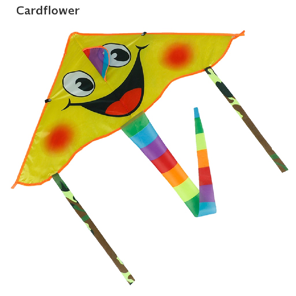 1 Bộ Diều Thể Thao Ngoài Trời Hình Mặt Cười 80 * 45cm Có Tay Cầm 50m