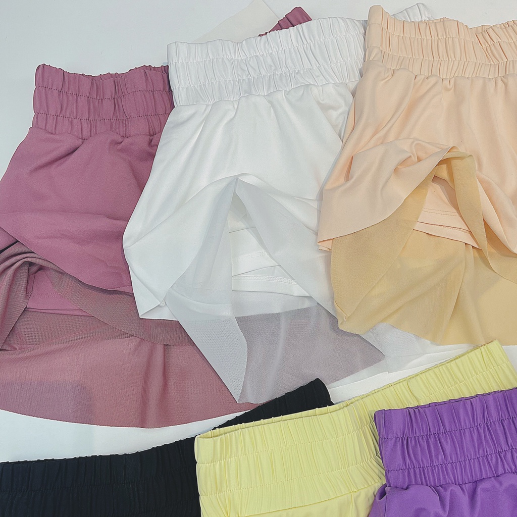 [Có Quần Trong] Váy Thể Thao Nữ Xòe Phối Lưới Cực Xinh