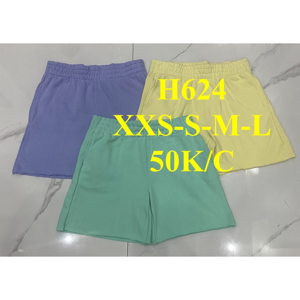 * Mã H624: Quần short nữ, chất da cá vải dư