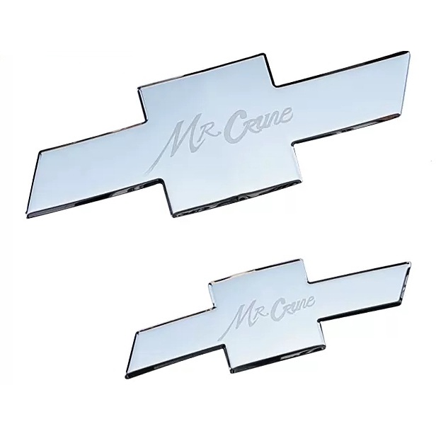 Bộ 2 / 3 Miếng Dán Logo Trước Và Sau Bằng Thép Không Gỉ Màu Bạc Trang Trí Cho Xe Hơi Chevrolet Old Cruze 09-14 Malibu