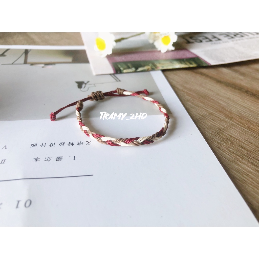 Vòng tay nam, nữ waterproof phối màu