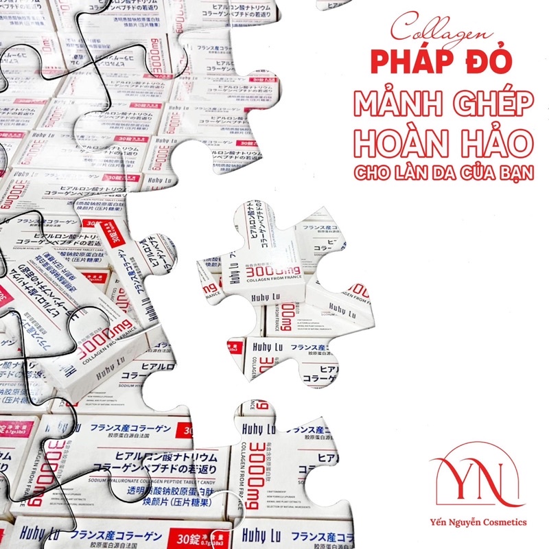 VIÊN COLLAGEN PHÁP ĐỎ HUHYLU CHÍNH HÃNG