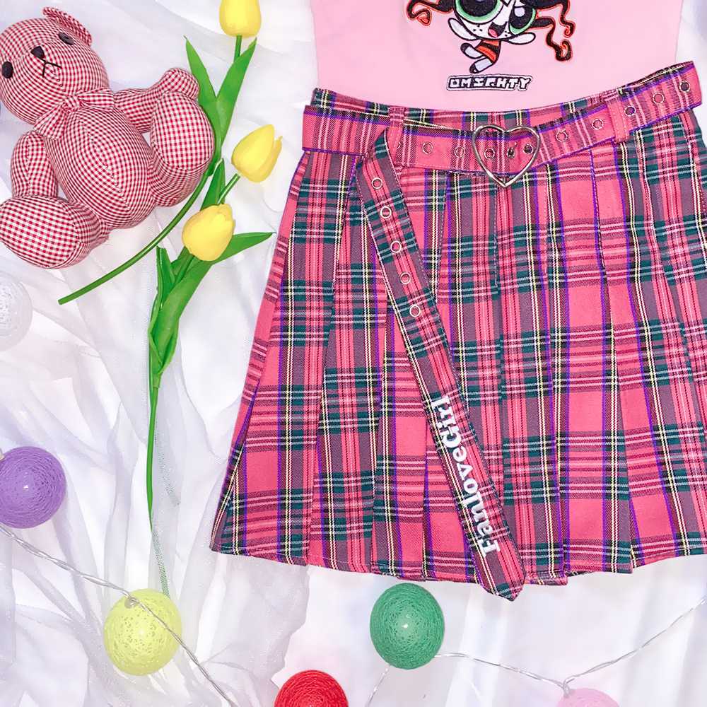 Chân Váy Ngắn Xếp Ly Phong Cách Harajuku Y2K Y2K Cá Tính Ngọt Ngào Cho Nữ Hàng Có Sẵn