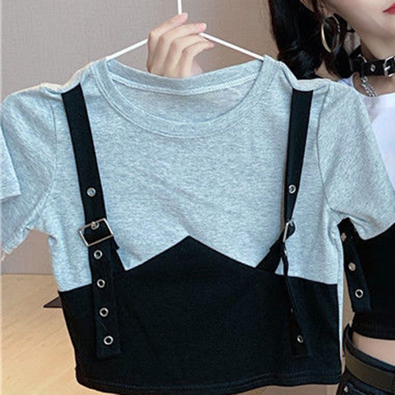 IELGYÁo Dệt Kim Dáng Ngắn Lưng Cao Thời Trang Cho Nữ