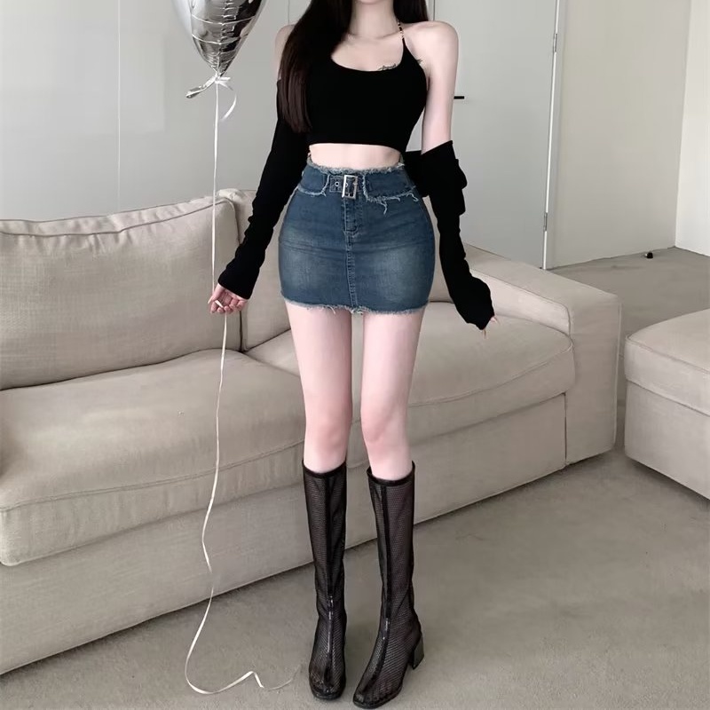 Chân váy jean Mini Phong Cách Hàn Quốc Thời Trang Cho Nữ