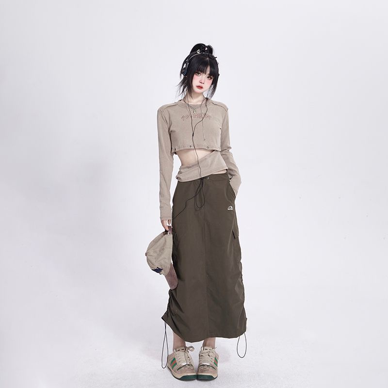 COZOK Chân Váy Lưng Cao Thời Trang Dành Cho Nữ