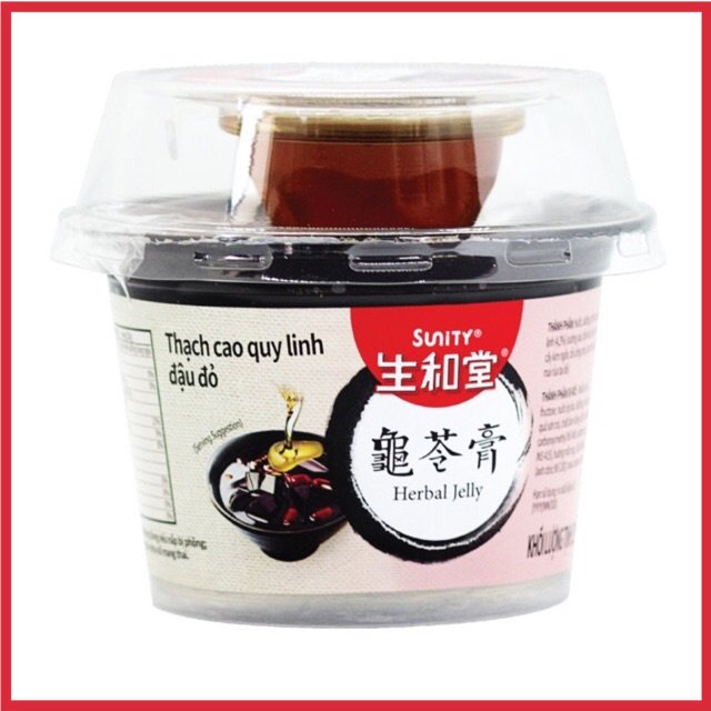 Thạch Cao Quy Linh Đậu Đỏ 215g