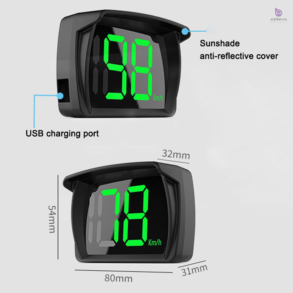 Đồng Hồ Đo Tốc Độ HUD KM / H MPH GPS Với Màn Hình LED Lớn Cho Xe Hơi Xe Tải SUV