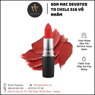 Son mac powder kiss màu devoted to chili 316 – đỏ đất