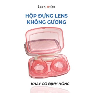Hộp đựng kính áp tròng LENS XOẮN lens lẻ không gương kèm dụng cụ đeo lens