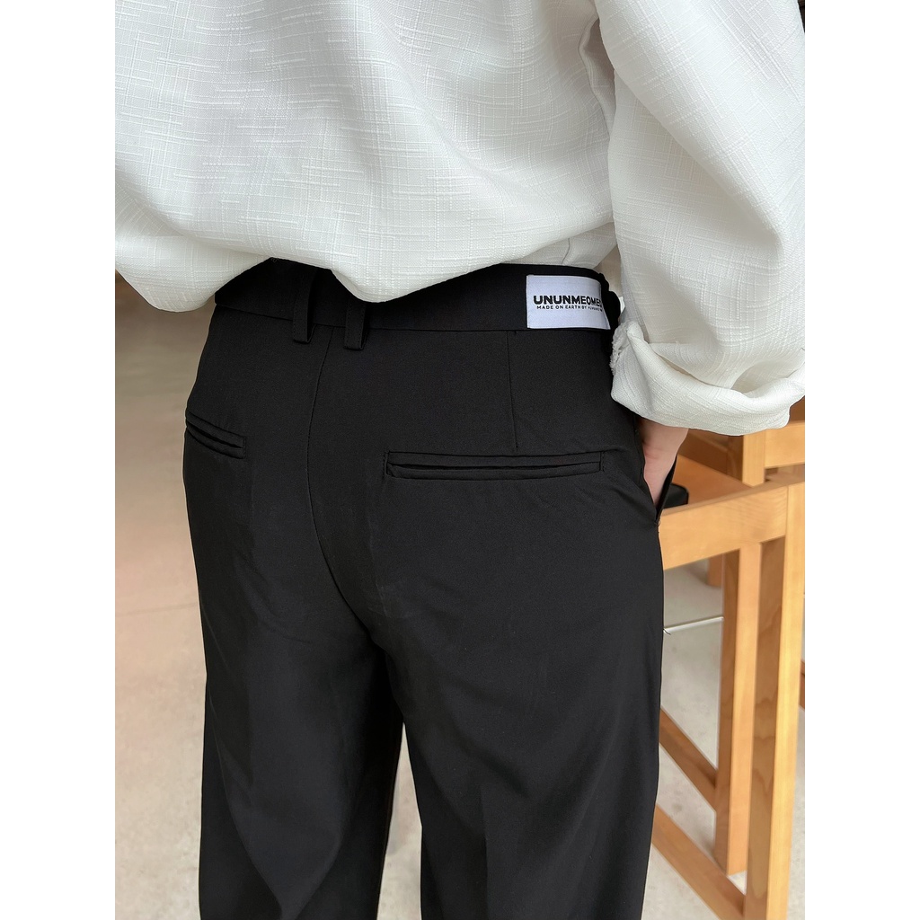 Quần tây nam hàn quốc dáng đẹp lưng quần có dây cài giả dây thắt lưng 2 màu form fit ống côn