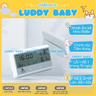 Nhiệt ẩm kế moaz bebe, nhiệt kế đo nhiệt độ phòng, đo độ ẩm đa năng mb - 027