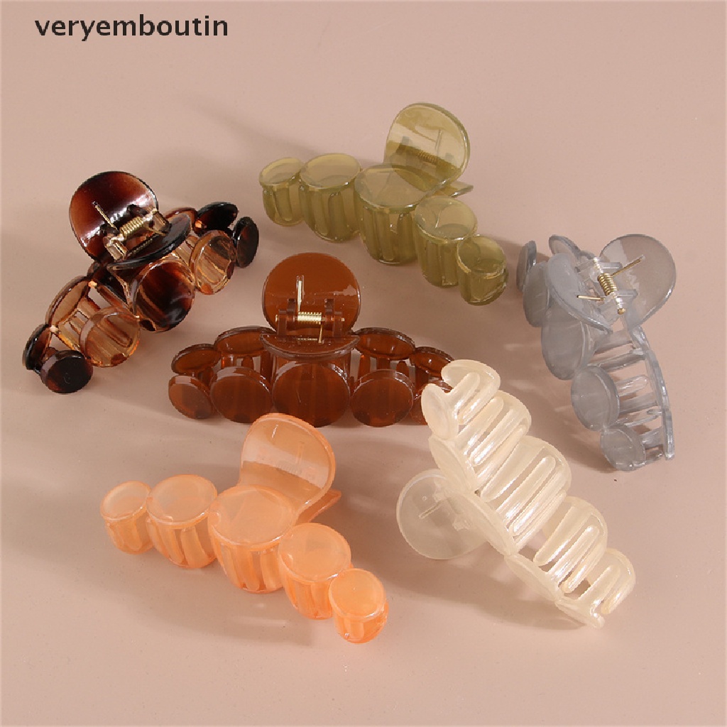 Kẹp Tóc Hình Tròn Trong Suốt Thời Trang Dành Cho Nữ