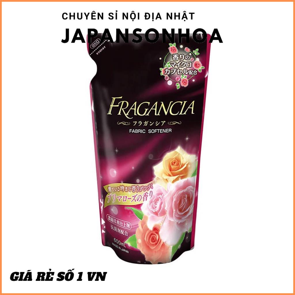 Nước xả vải Fragancia 600ml - hoa hồng