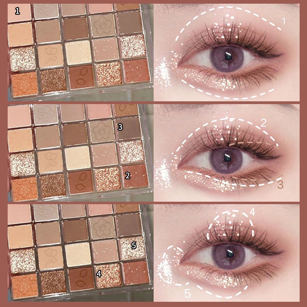 Bảng Phấn Mắt DIKALU 20 Màu Sắc Tông Lì / Lấp Lánh Dành Cho Nữ