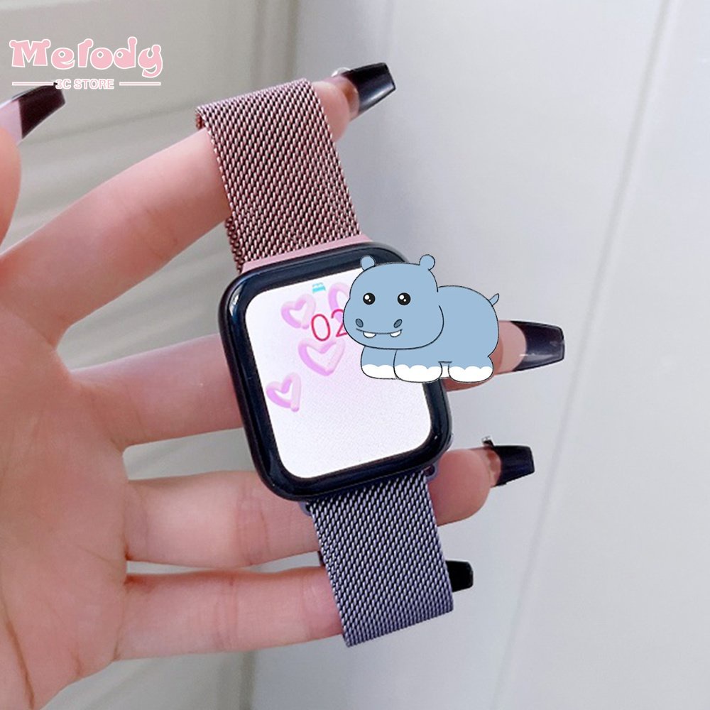 Dây Đeo Kim Loại Từ Tính Cho Đồng Hồ Thông Minh iwatch ultra 49mm 8 7 se 6 5 4 3 45mm 41mm 44mm 40mm 42mm 38mm