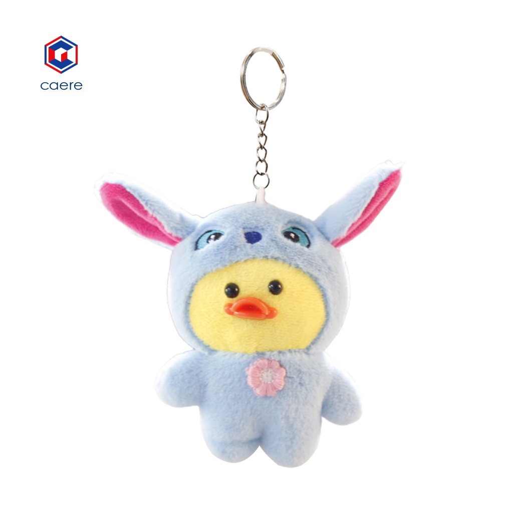 Móc Khóa Vịt Nhồi Bông Mini Màu Vàng Dễ Thương