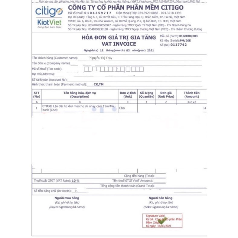 Lăn khử mùi ETIAXIL chính hãng Pháp 15ml