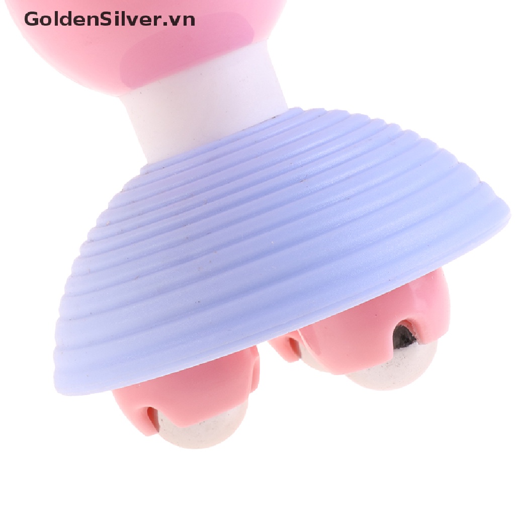 Bóng Lăn Mát Xa Cơ Thể Màu Vàng Bạc Có Tay Cầm Chống Cellulite Giảm Đau