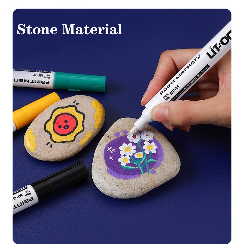 Bút Đánh Dấu Bằng Gốm 12 Màu Không Phai Không Phai Màu Đen