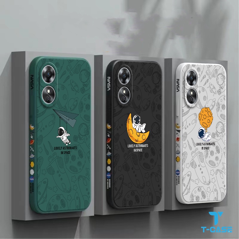 Ốp Điện Thoại Cho OPPO Reno 8T 5G Reno 8 4G Reno 8 5G Reno 7 4G Reno7 5G Reno 8Pro 5G Reno 7Pro 5G Reno 6 5G Reno 6Z 5G Reno 5 Reno 4 A94 A93 A91 Reno 2F Soft Astronaut Case 2A-TRK