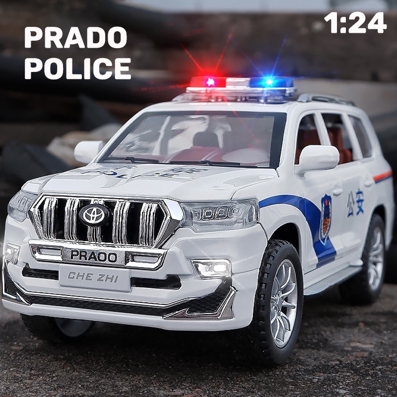 Mô Hình Xe Cảnh Sát Toyota Prado Bằng Hợp Kim Tỉ Lệ 1: 24