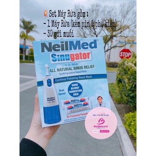 Máy xịt rửa mũi neilmed sinugator kèm 30 gói muối - baabeeland
