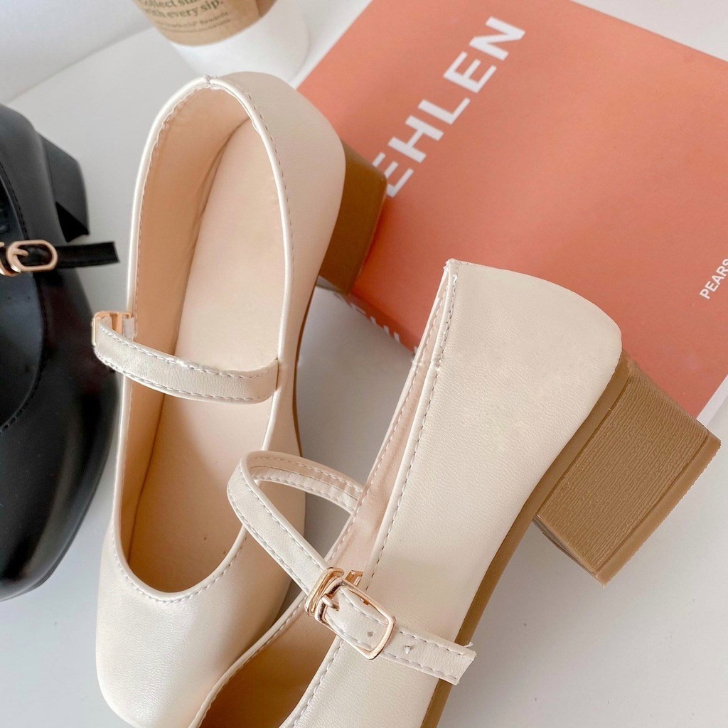 Giày búp bê nữ giày cao gót nữ 3cm giày sục nữ 3p