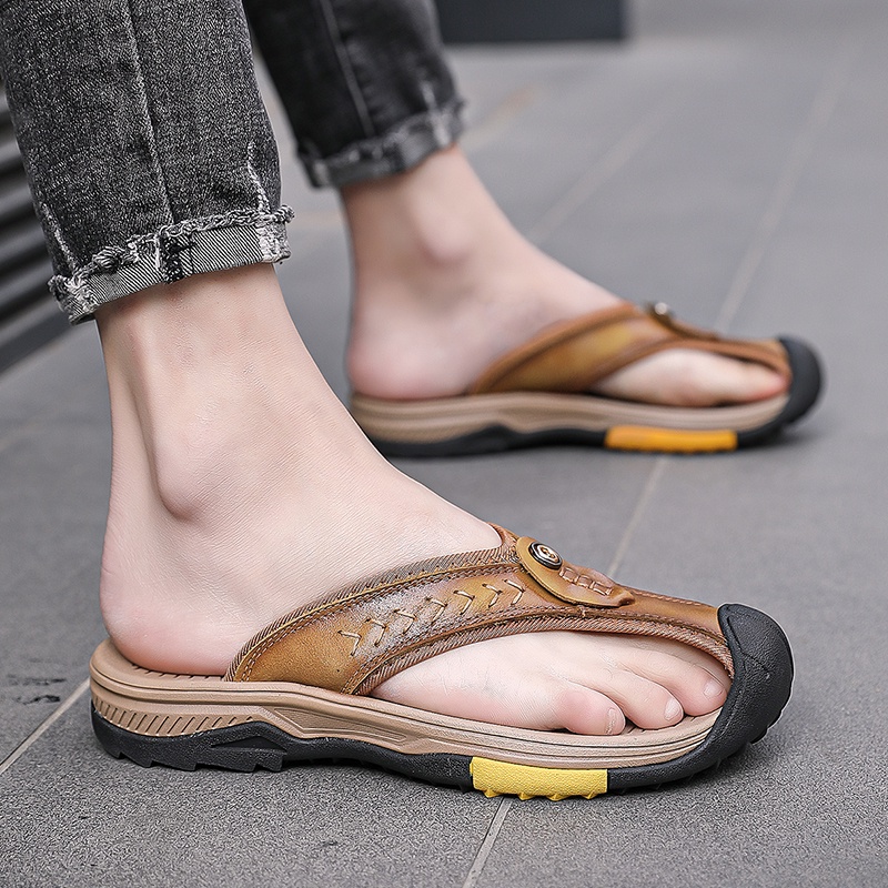 Dép da dép chính hãng dép nam sandal sandal da nam dép đi biển giày chính hãng giày nam dày giày dép nam