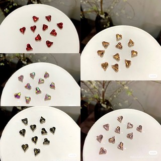 Set đá khối tim gắn móng các màu