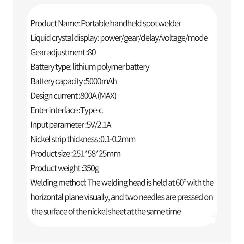Bộ Máy Hàn Điện Cầm Tay Mini Có Màn Hình Pin Lithium 18650