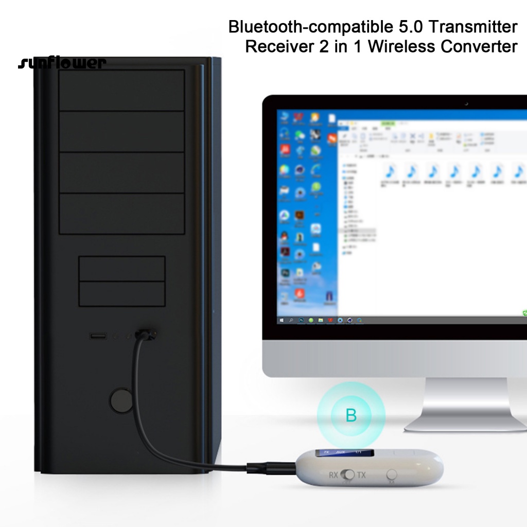 Thiết Bị Nhận Tín Hiệu Bluetooth 5.0 2 Trong 1 Giắc Cắm 3.5mm