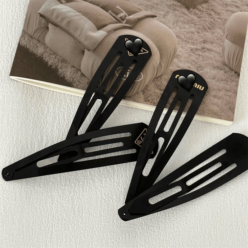 Kẹp Tóc Màu Đen Thiết Kế Đơn Giản Thời Trang Dành Cho Nữ