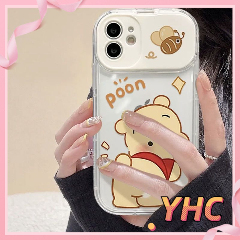 Ốp lưng phone Camera Gấu Vinnie dễ thương lật gương trang điểm iPhone 6 / 6S / 6splus / se / 7 / 7plus / 8 / 8plus / X / xs / xsmax / 11 / 12 / 13 / 14 / Plus / pro / pro max-8004