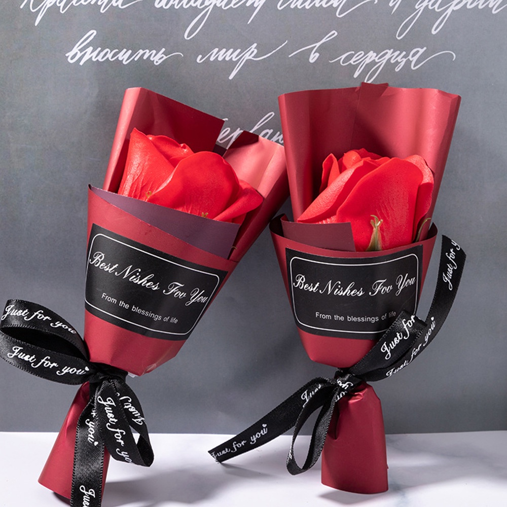 1 Bó Hoa Hồng Sáp Hoa Cẩm Chướng Giả Cho Ngày Lễ Tình Nhân