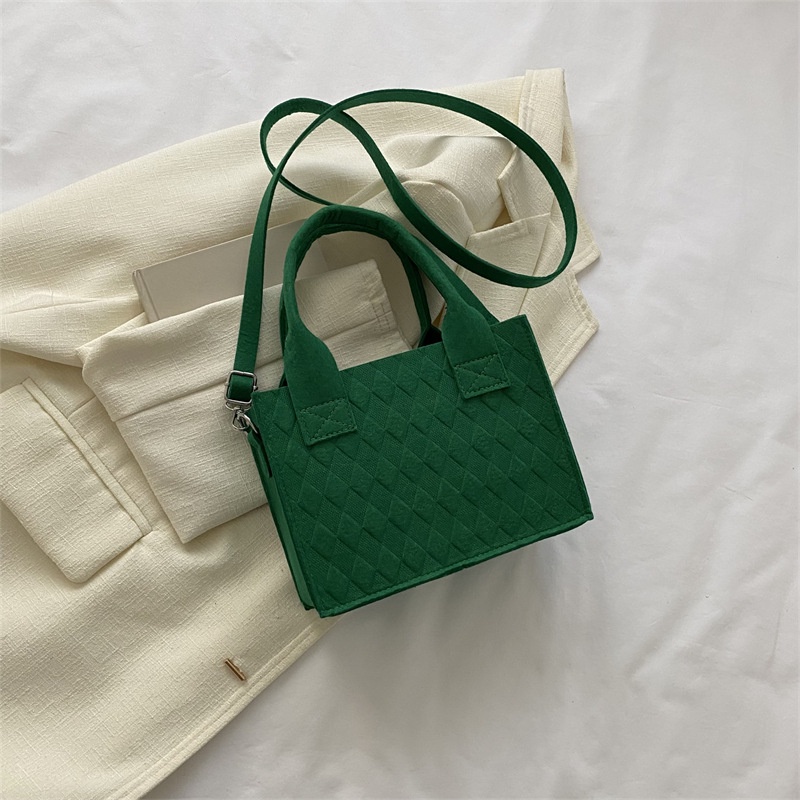 Túi Tote Đeo Vai Sức Chứa Lớn Màu Trơn Đính Đá Đơn Giản Thời Trang